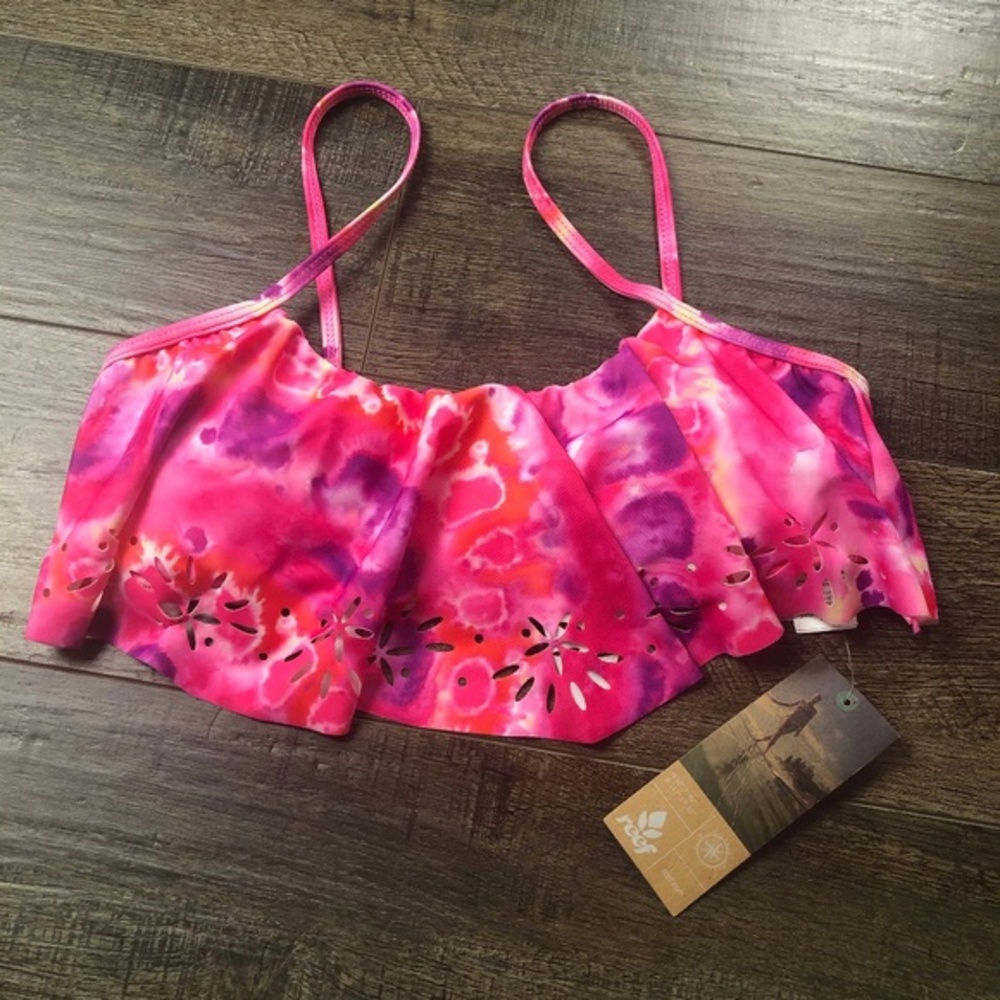 *BNWT* Reef Tie-Dye Bikini Top Swim Suit (size XS)